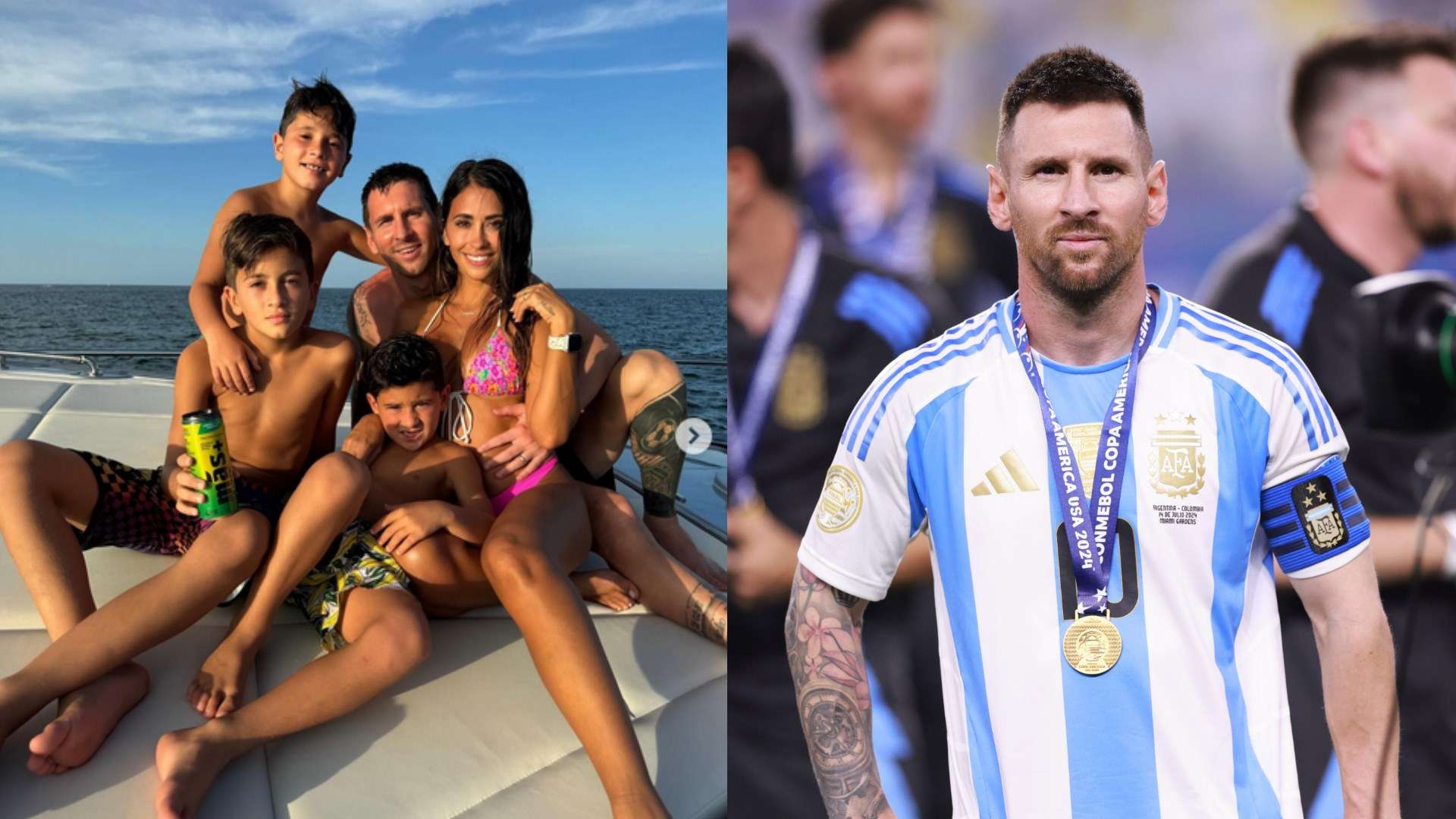 Messi shares summer snaps with wife Antonela and family  