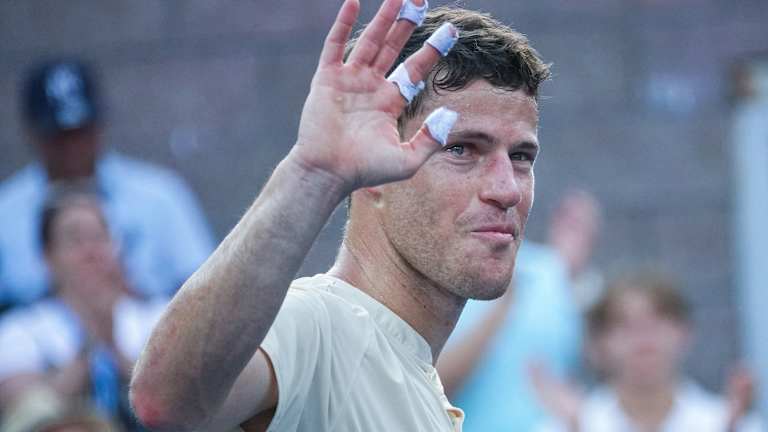Novak Djokovic made sure his first-round US Open win never escaped his grasp  
