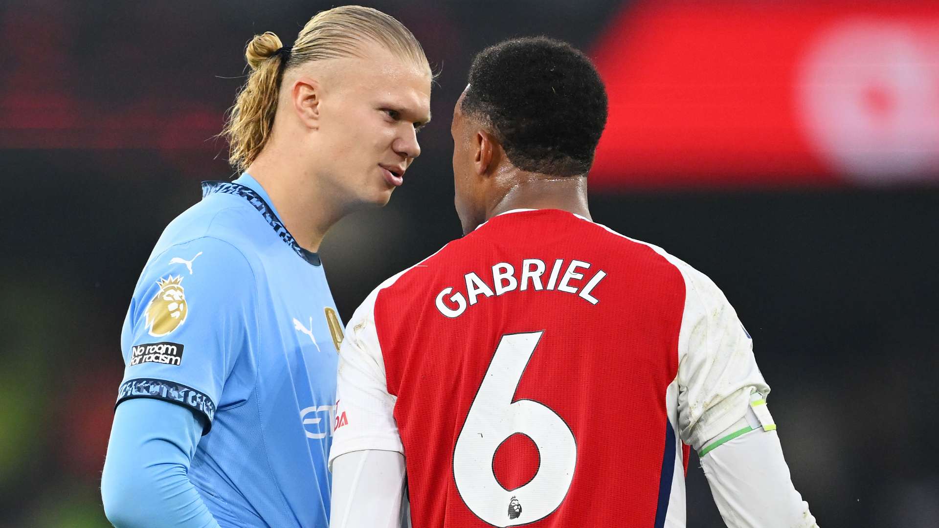 'It's a war' - Gabriel responds to Haaland throwing ball at his head  
