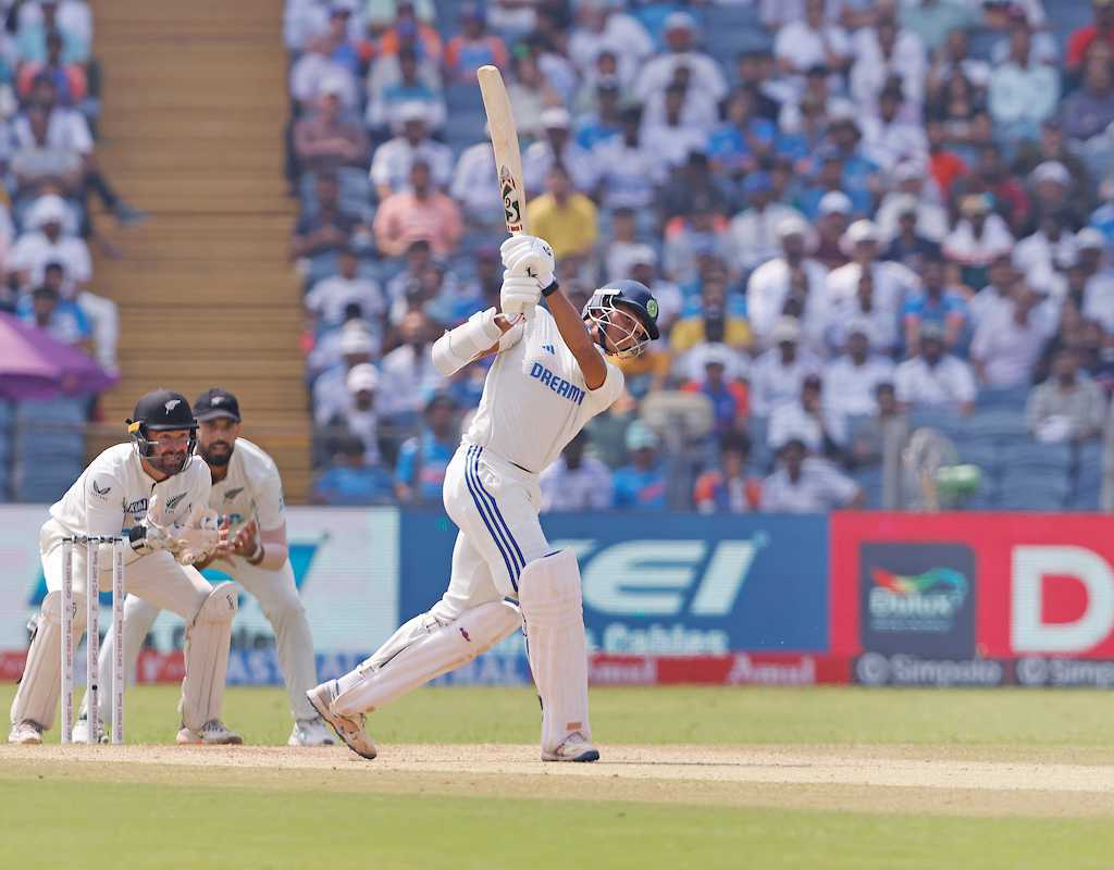 Jaiswal leads India's blistering start in pursuit of 359  