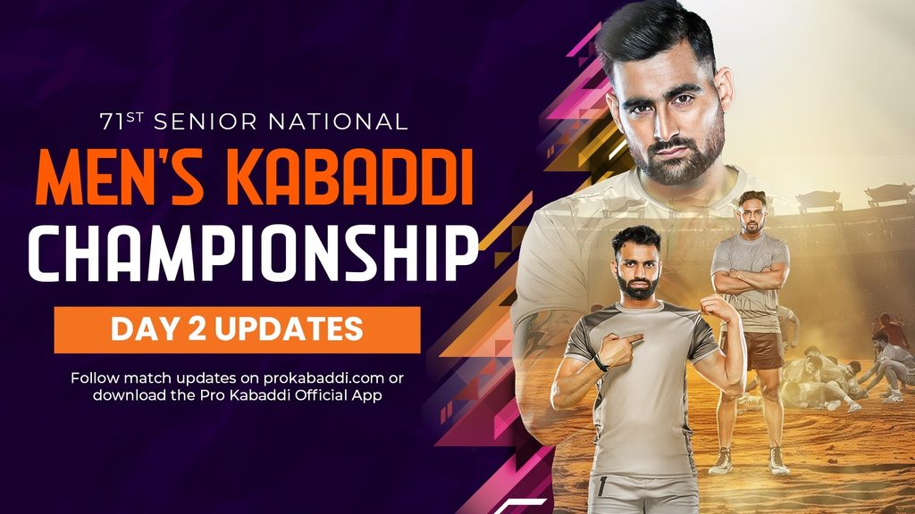 71st Senior National Men’s Kabaddi Championship, Day 2: 16 pre-quarter-final spots up for grabs  
