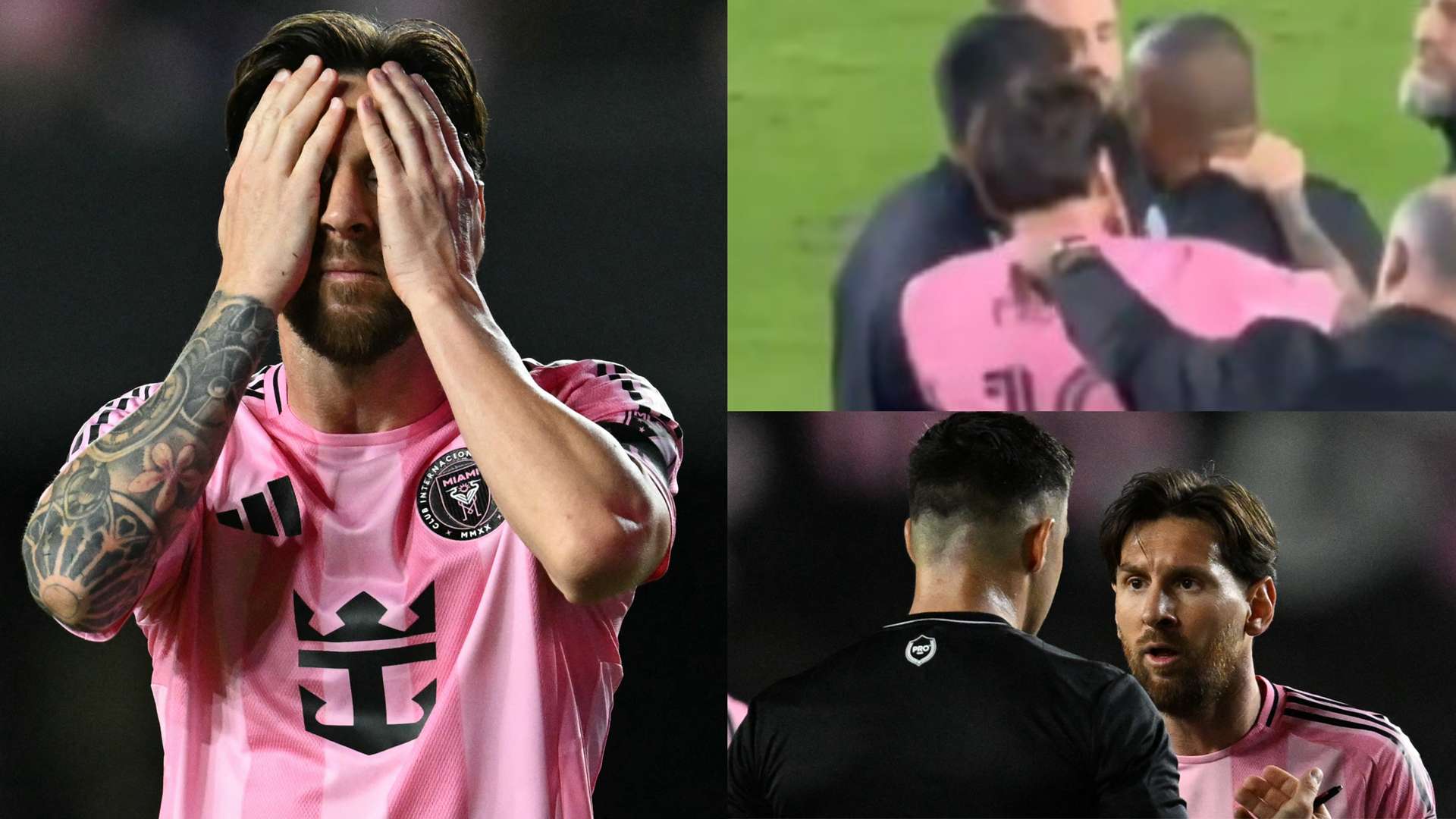 📽️ | Furious Messi grabs opposition coach & argues with ref  