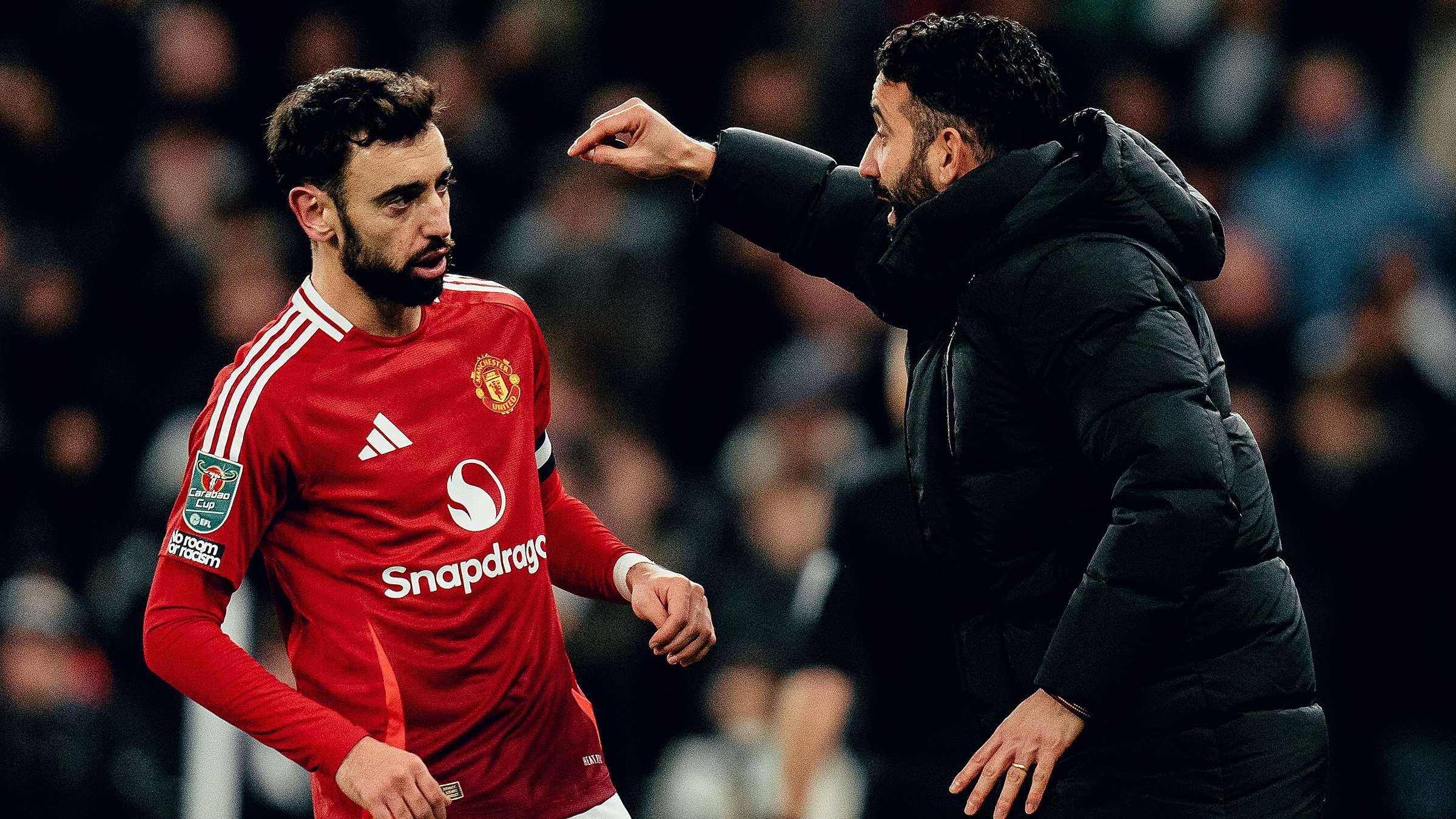 'I wouldn't say we're close' - Bruno admits he 'doesn't speak much' to Amorim  