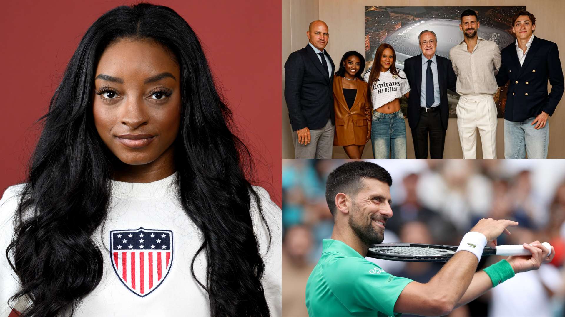Forget Mbappe! Biles & Djokovic form Galacticos unit in Madrid  