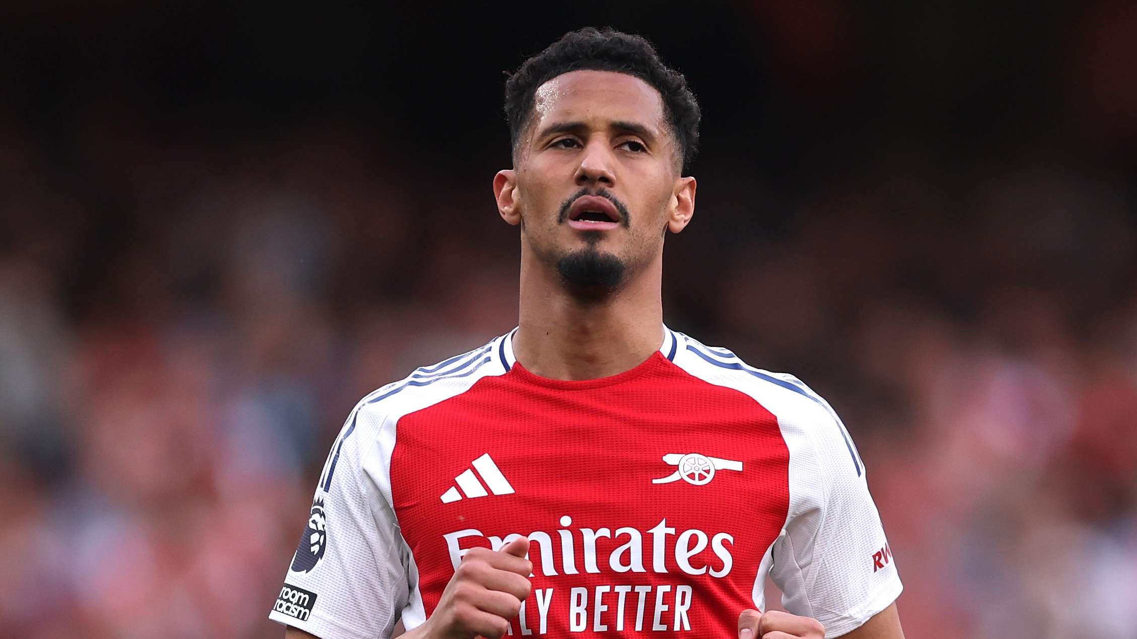 Saliba responds to 'best centre-back in the world' praise before PSG clash  