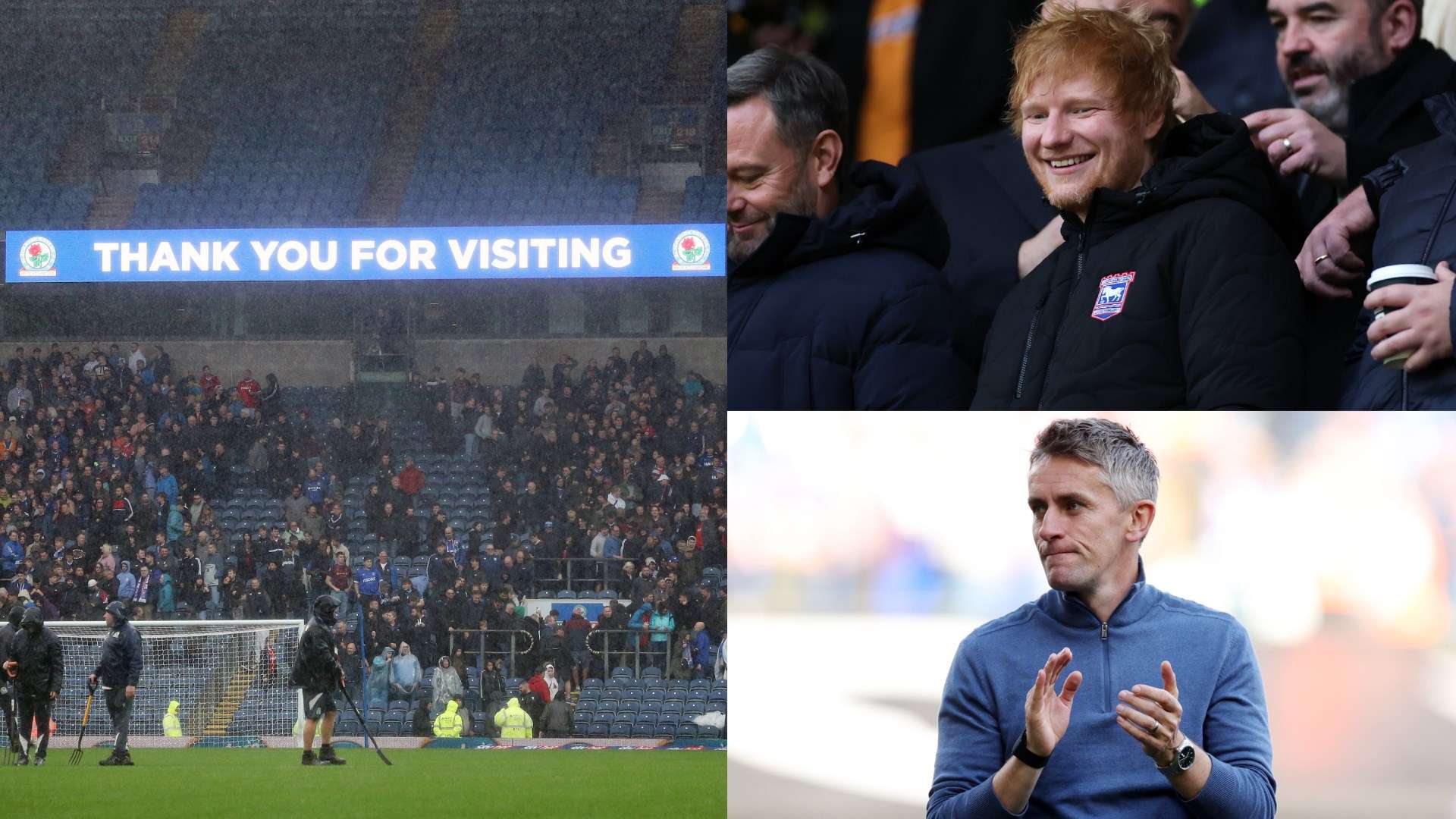 Videos explain why Blackburn vs Ipswich called off after 80 mins  
