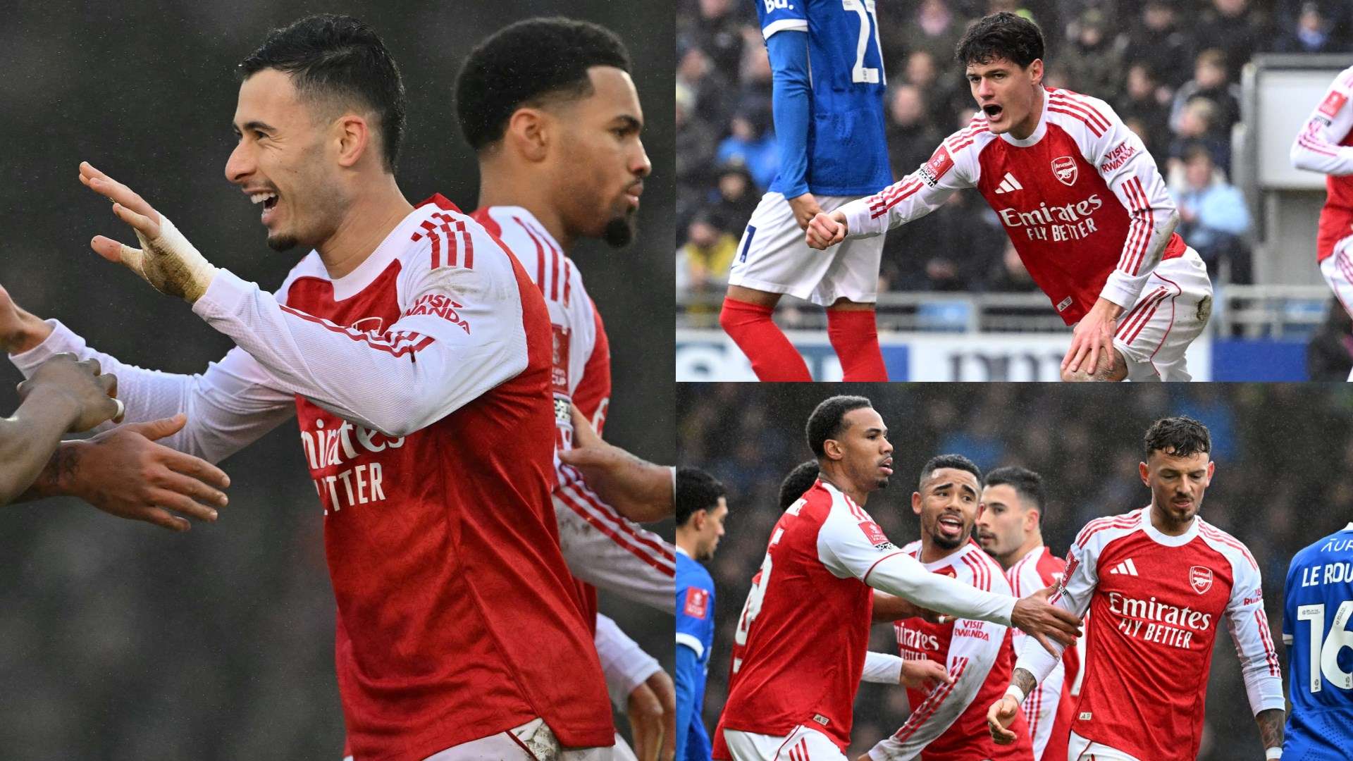 Hat-trick hero Martinelli ensures Arsenal survive cup scare  