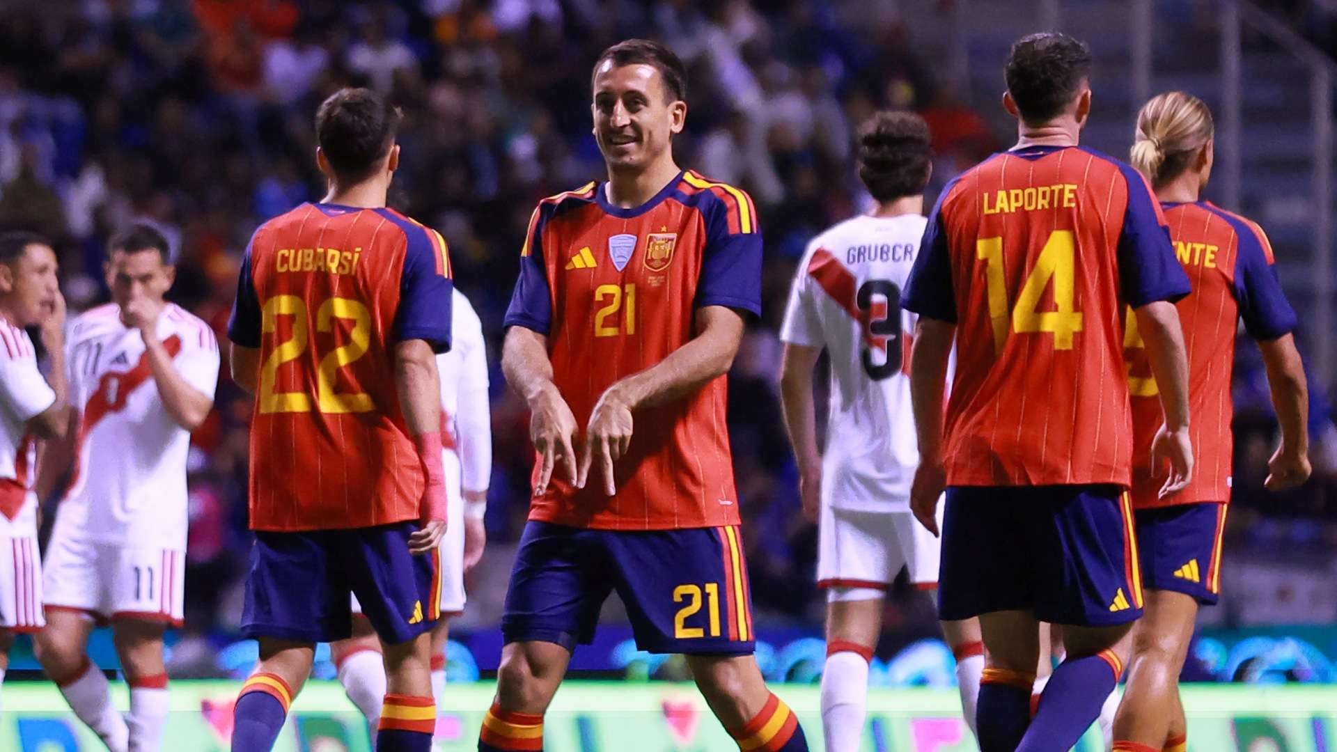 Six in a row! Oyarzabal fires World Cup favourites Spain past Peru  