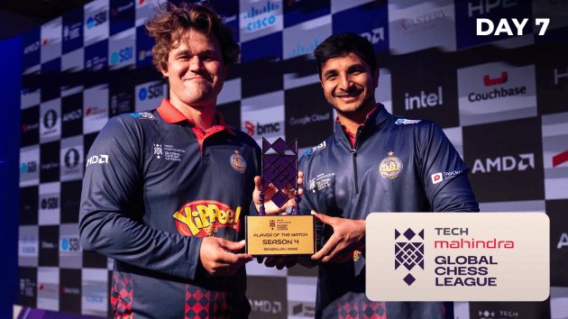 Carlsen Gives Trophy To Vidit As Alpine APL Pipers Lead With Ganges Grandmasters  