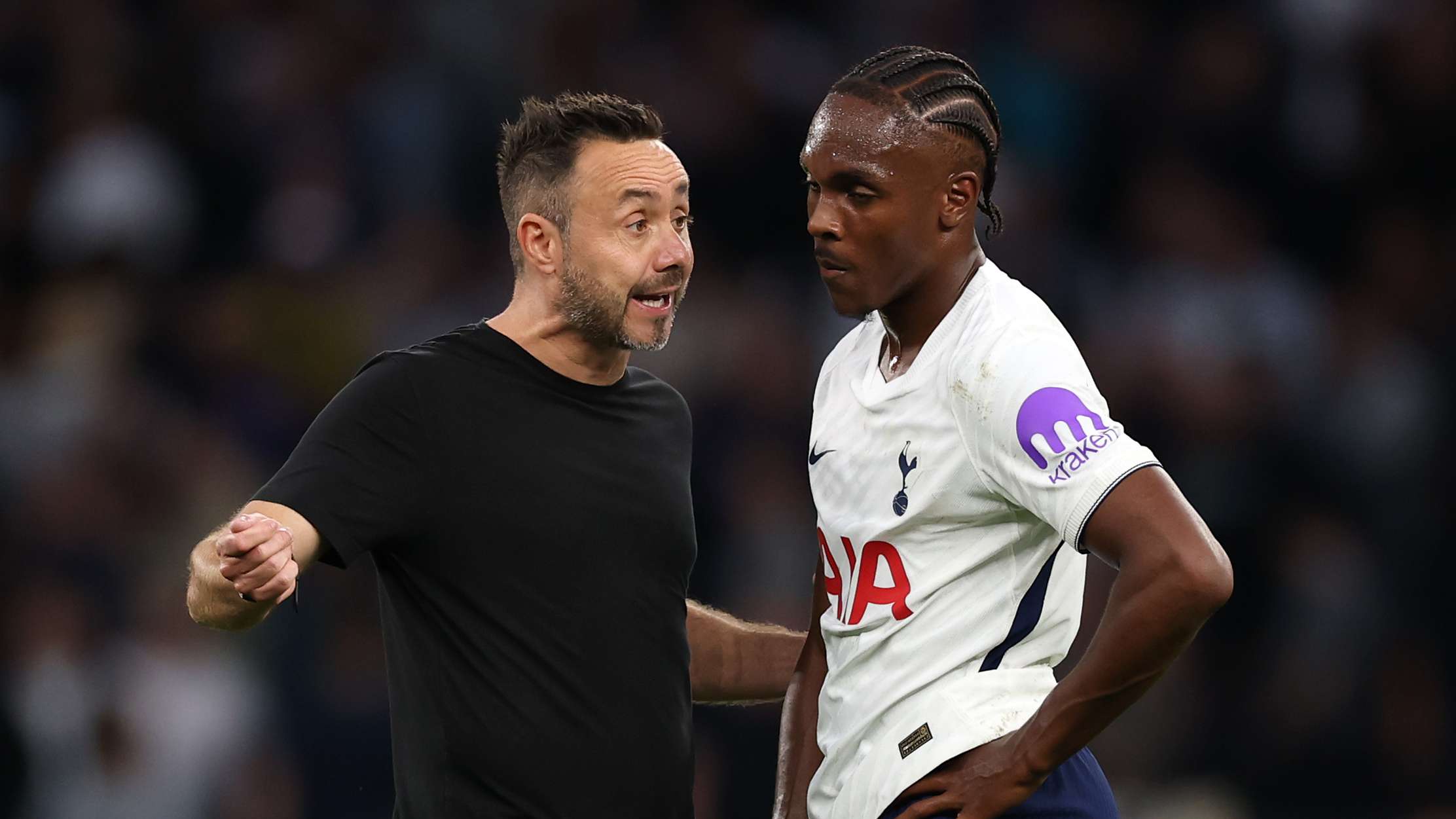 De Zerbi addresses Tel exchange after Spurs draw  